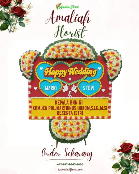 Papan Bunga Pernikahan Singogalih